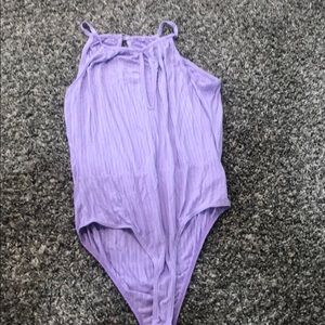 purple bodysuit